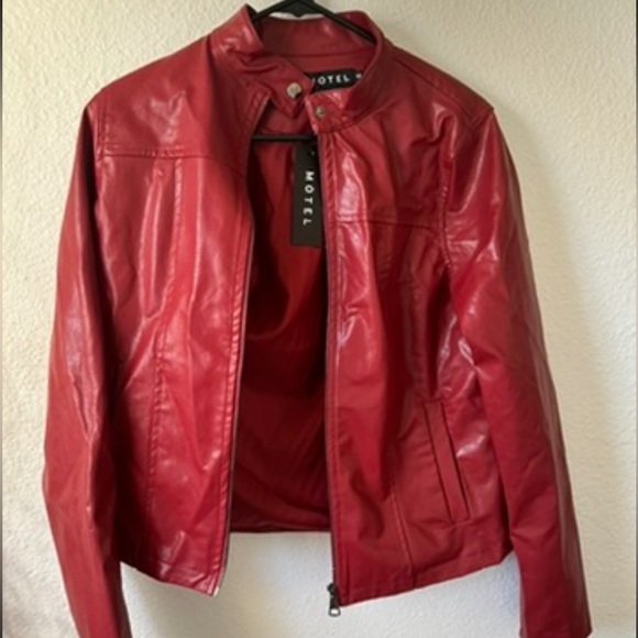 NWT Olivia Jacket Motel in Red Medium - Picture 3 of 6